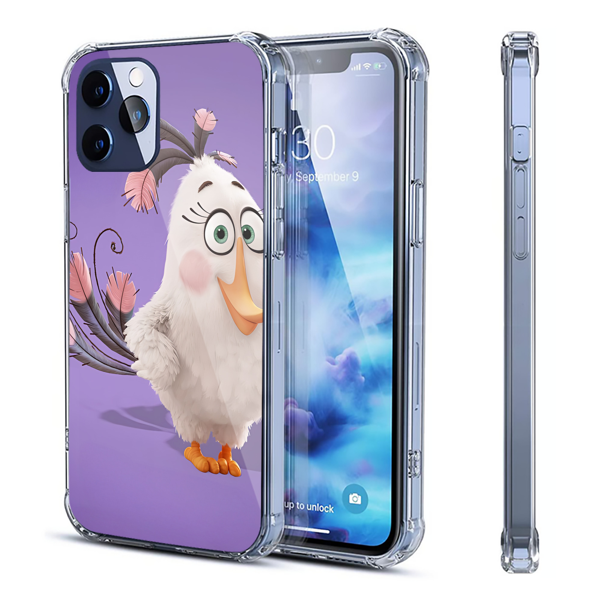 （画像用） Angry Birds アングリーバード 【iPhone 12シリーズ対応】透明スマホケース（クリアソフトケース）